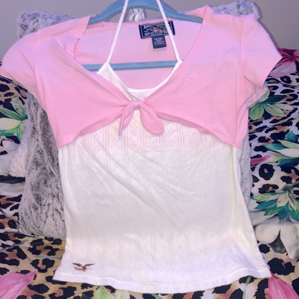 Y2K pink 2000s shirt